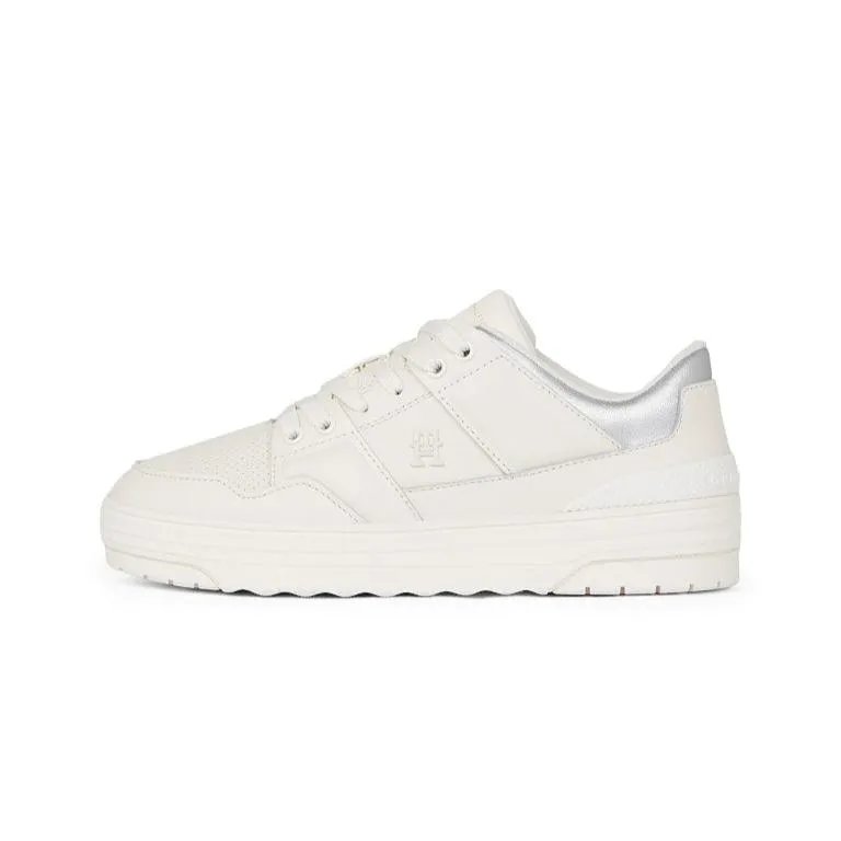 Tommy Hilfiger Womens Trainer Feminine Basket Ivory Petal