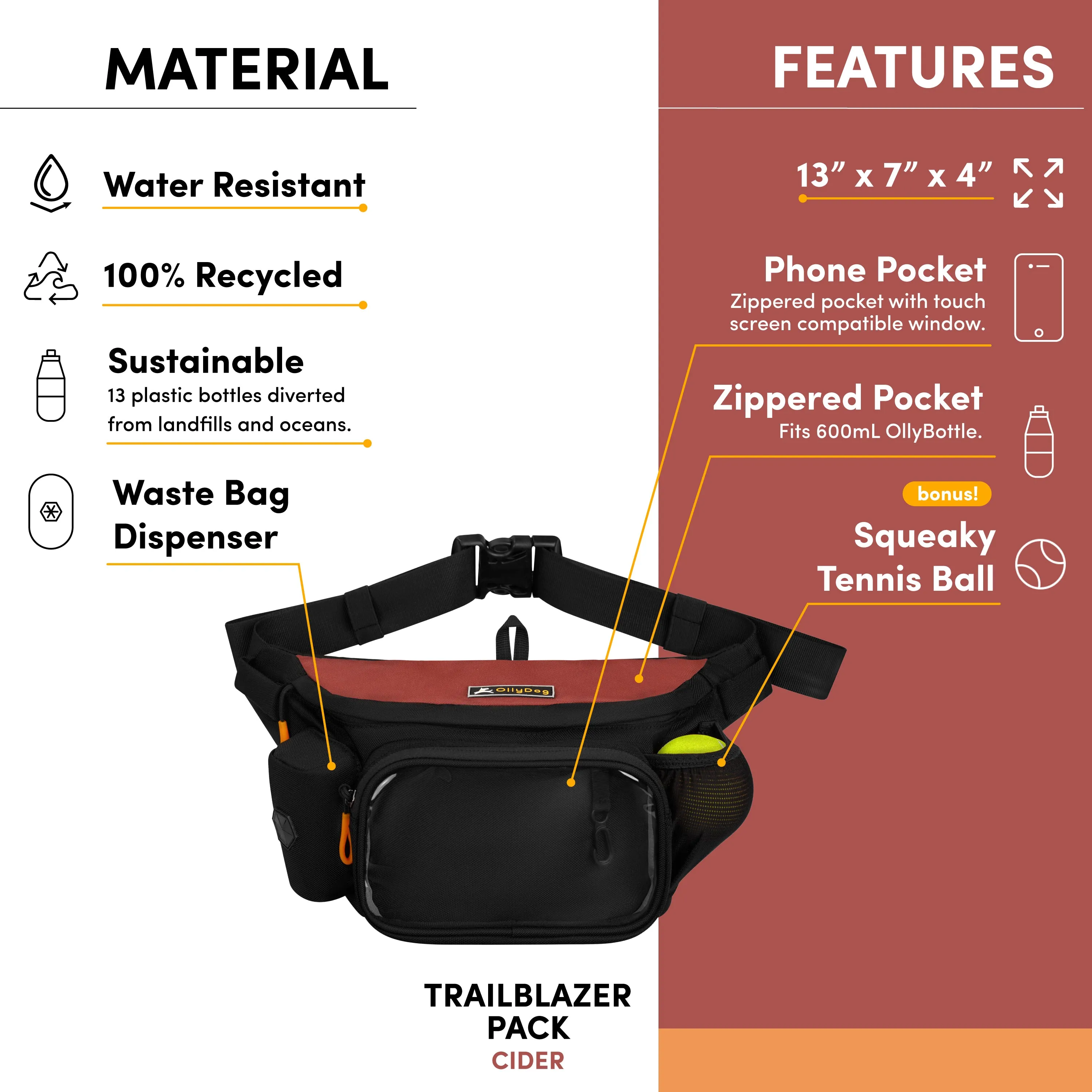 Trailblazer Pack With Bouncy Ball | Adventure Waist Pack