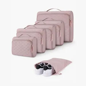 Travelinjoy 6PCS Packing Cubes with 1 Shoe Bag