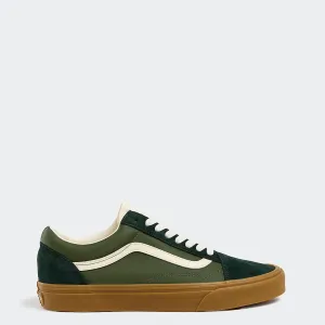 Unisex Vans Canvas Old Skool Shoes Sporty Green Gum