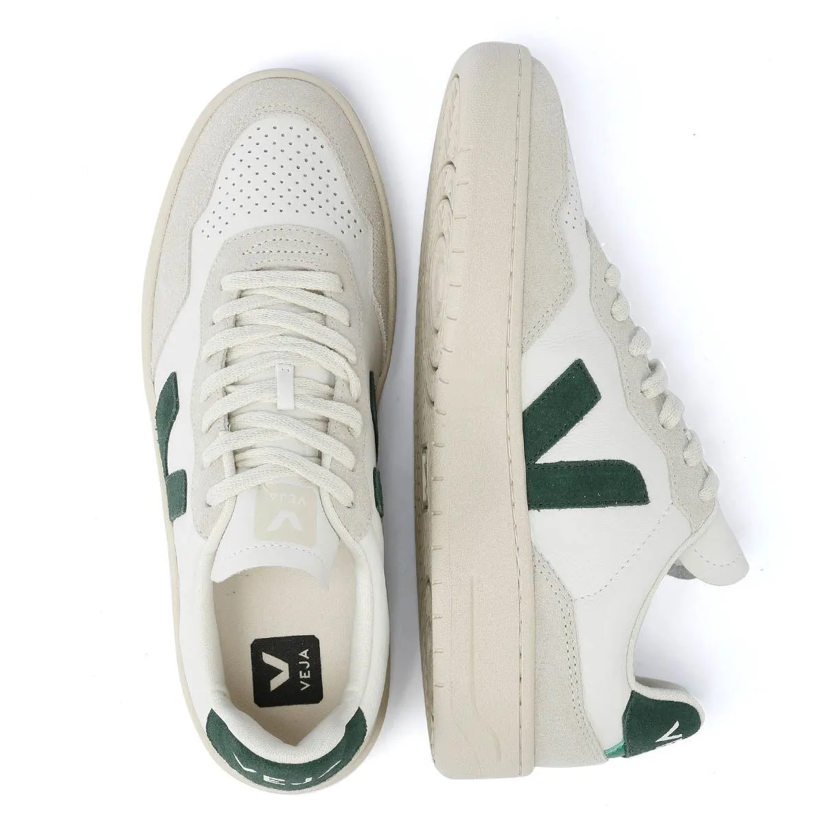 Veja V-90 Leather Men's White/Cyprus Trainers