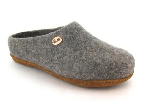 WoolFit® hand-felted Slippers slim | Classic, light gray